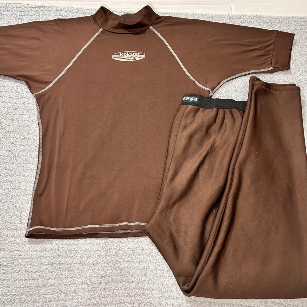 Kokatat Base Layer Set Warmth Pants XL Brown Gorpcore Outdoor‎ Athletic